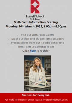 Sixth Form Poster March 2022