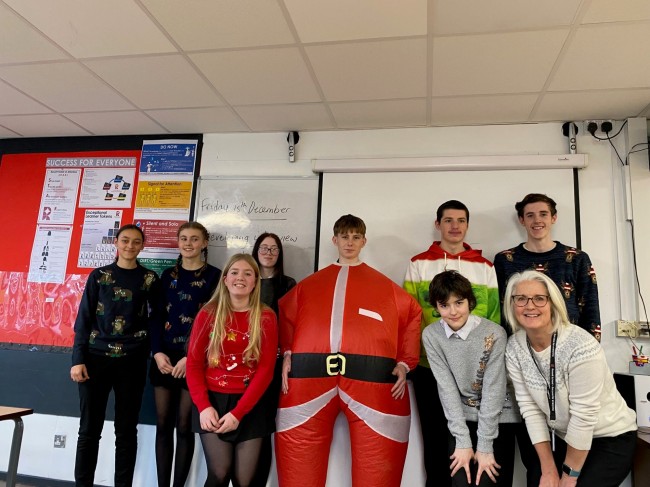 Christmas jumper day students