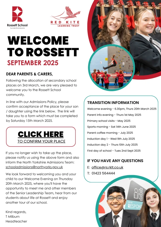 Welcome to Rossett Flyer (1)