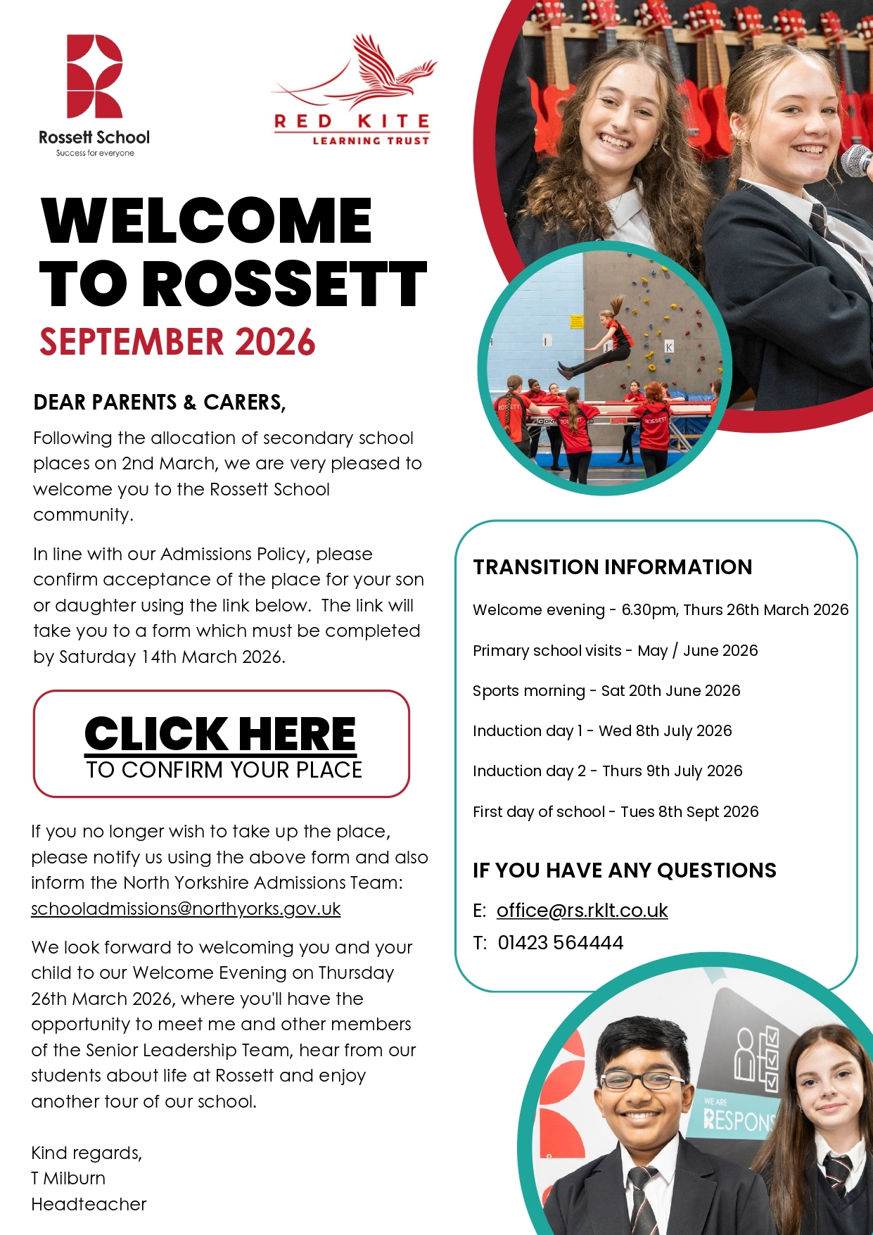 Welcome to Rossett 2026